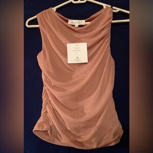 Pink Rose Women's Sleeveless Asymmetrical Tank Top - Soft Pink